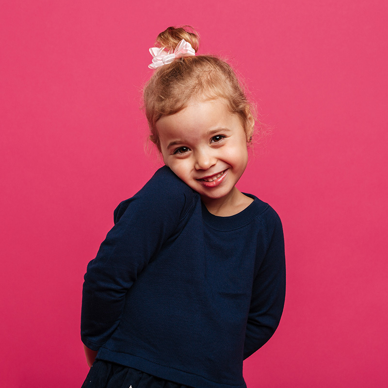 female child smiling